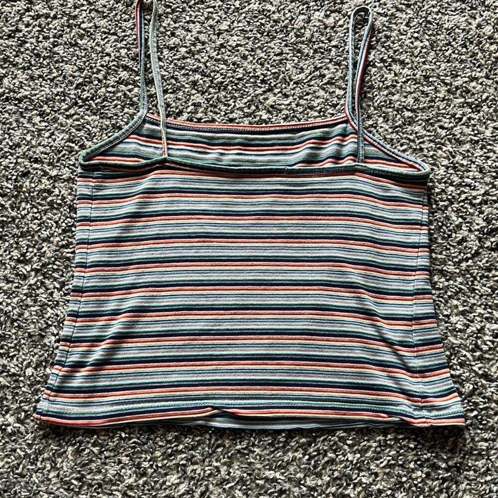 Brandy Melville Multicolored Striped Spaghetti Strap SM Tube Top Boho Festival - Picture 3 of 5